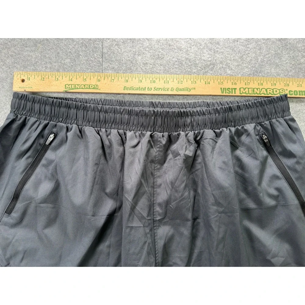 HMIYA Athletic Shorts Men XL Gray Zipper Pockets Mesh Panels Workout Gym